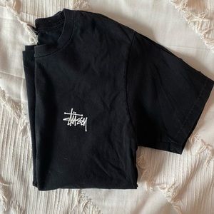 Stussy logo short sleeve black tee
